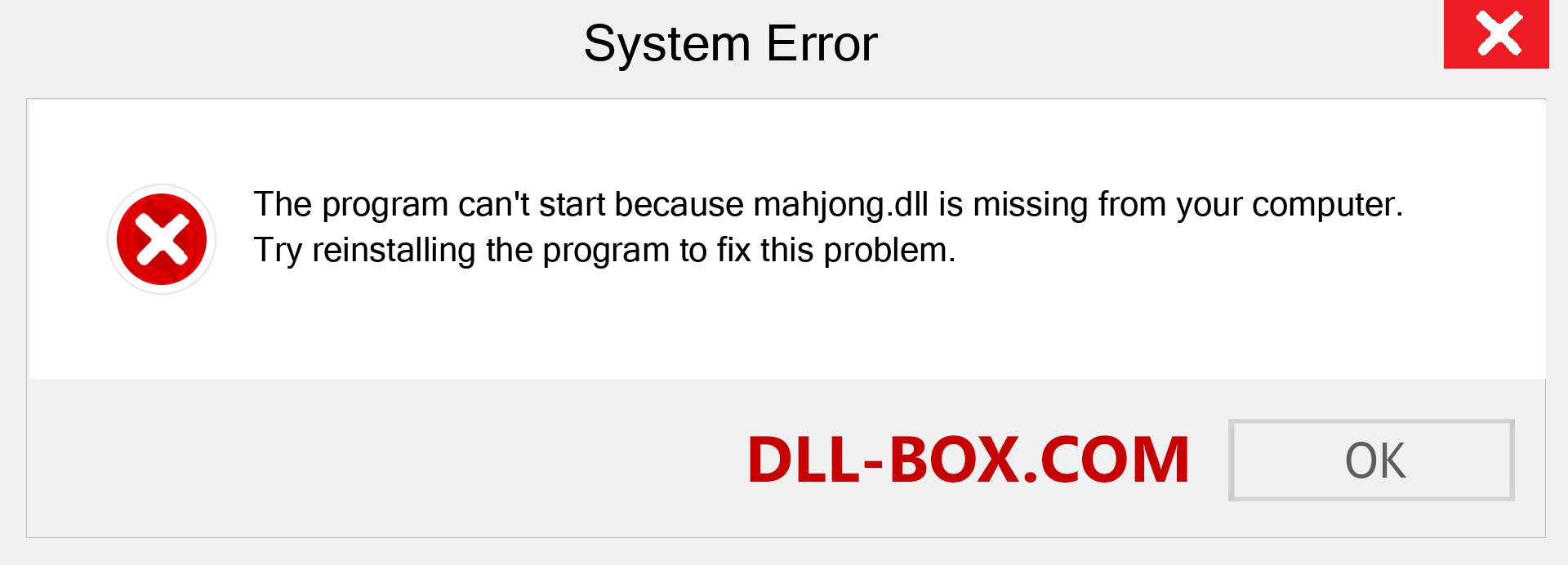  mahjong.dll file is missing?. Download for Windows 7, 8, 10 - Fix  mahjong dll Missing Error on Windows, photos, images